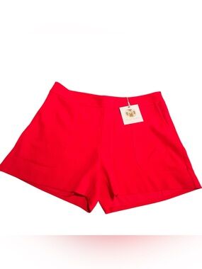 Marie Oliver Mia Shorts Bold Red High-Waist Women's Shorts Size 10 NWT